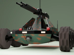 Machine military robot-dron 3D Model