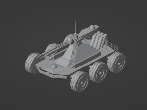 Machine military robot-dron Model 3D