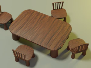 Childrens furniture PACK childrens room AND 1 item free Low-poly 3D Model