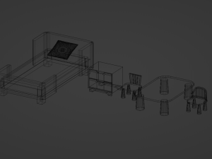 Childrens furniture PACK childrens room AND 1 item free Low-poly 3Dモデル