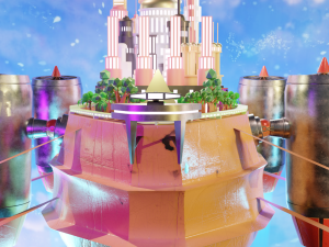 Fantasy style airship Low-poly 3D मॉडल