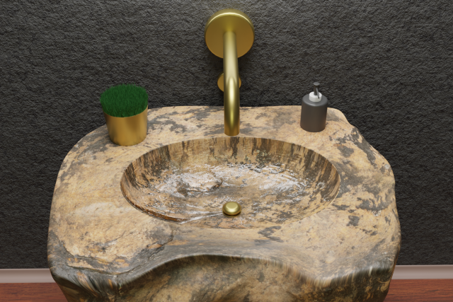 Stone sink HP model Modelo 3D .c4d .max .obj .3ds .fbx .stl .blend 