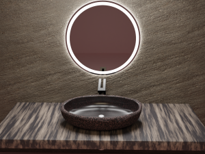 Stone sink pink granite smooth 3Dモデル