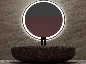 Stone sink pink granite smooth 3Dモデル