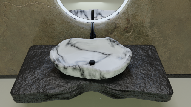 Marble sink HP 3Dモデル .c4d .max .obj .3ds .fbx .stl .blend 