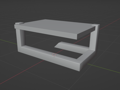 Metal wooden table in loft style Low-poly 3D मॉडल