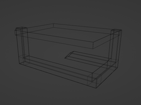 Metal wooden table in loft style Low-poly 3D मॉडल