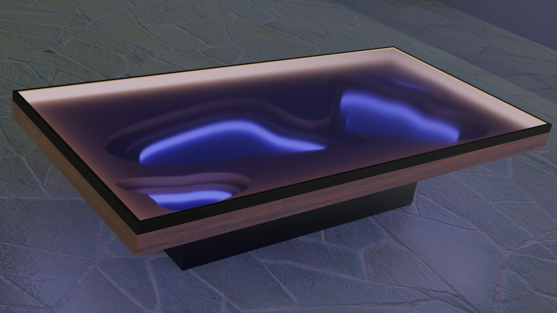 Beautiful epoxy table Low-poly 3D Model .c4d .max .obj .3ds .fbx .stl .blend