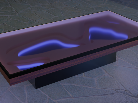 Beautiful epoxy table Low-poly 3D Model