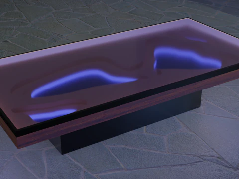 Beautiful epoxy table Low-poly 3D Model
