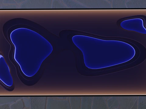 Beautiful epoxy table Low-poly 3D Model