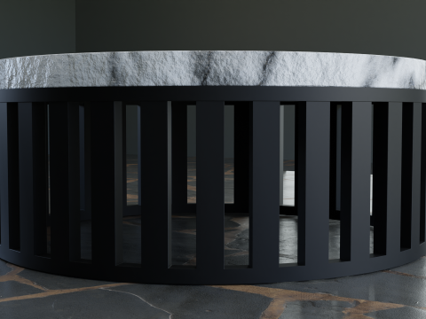 Designer round marble table 3Dモデル