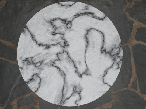 Designer round marble table 3Dモデル
