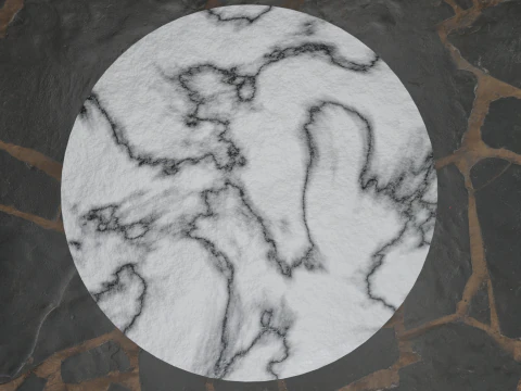 Designer round marble table 3D Model