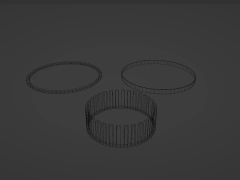 Designer round marble table 3D Model