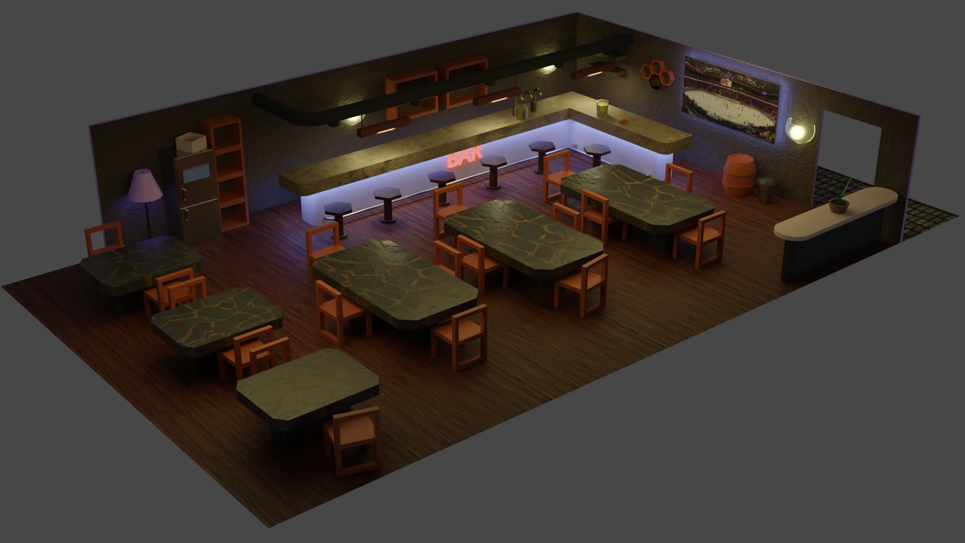 バーパブコレクション 3Dモデル .c4d .max .obj .3ds .fbx .stl .blend 