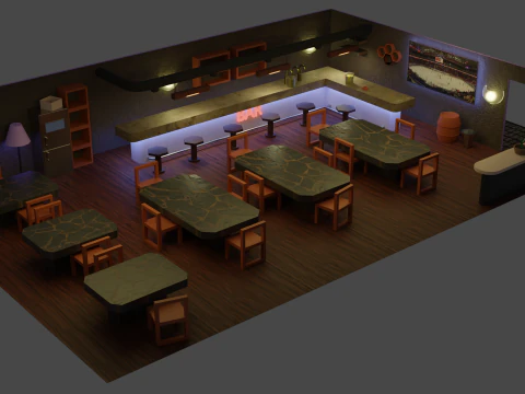 बार पब संग्रह 3D मॉडल