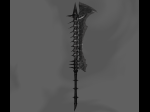 Fantasy sword PBR Low-poly Modello 3D