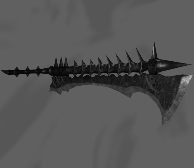 Fantasy sword PBR Low-poly Modello 3D .c4d .max .obj .3ds .fbx .stl .blend 