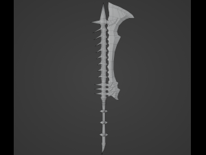 Fantasy sword PBR Low-poly Modello 3D