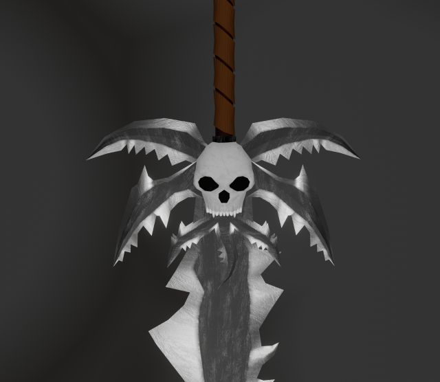 Fantasy sword Low-poly Modelo 3D .c4d .max .obj .3ds .fbx .stl .blend 