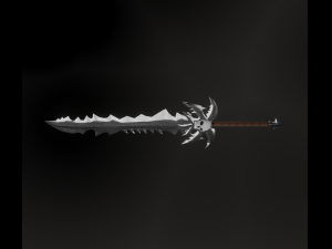 Fantasy sword Low-poly Modelo 3D