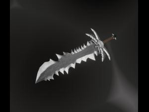 Fantasy sword Low-poly Modelo 3D