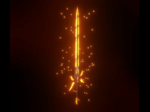 Cursed sword PBR Low-poly 3D Model
