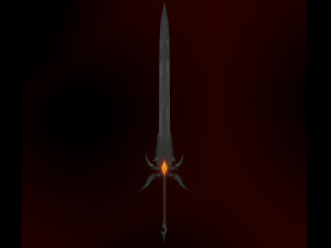 Cursed sword PBR Low-poly 3D-Modell