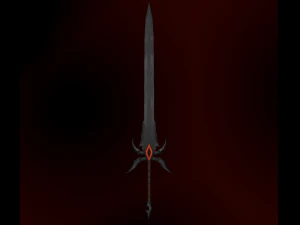 Cursed sword PBR Low-poly 3D Model