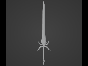 Cursed sword PBR Low-poly 3D-Modell