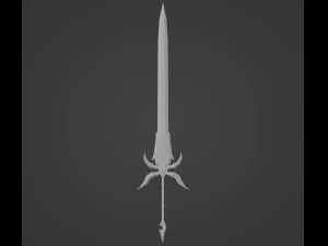 Cursed sword PBR Low-poly 3D Model