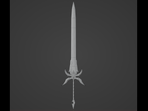 Cursed sword PBR Low-poly 3D-Modell