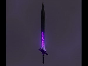 Dark sword PBR Low-poly 3D Модель