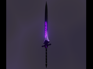 Dark sword PBR Low-poly 3D Модель