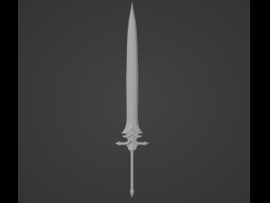 Dark sword PBR Low-poly 3D Модель