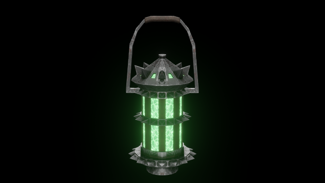 Fantasy lamp PBR Low-poly 3D 模型 .c4d .max .obj .3ds .fbx .stl .blend 