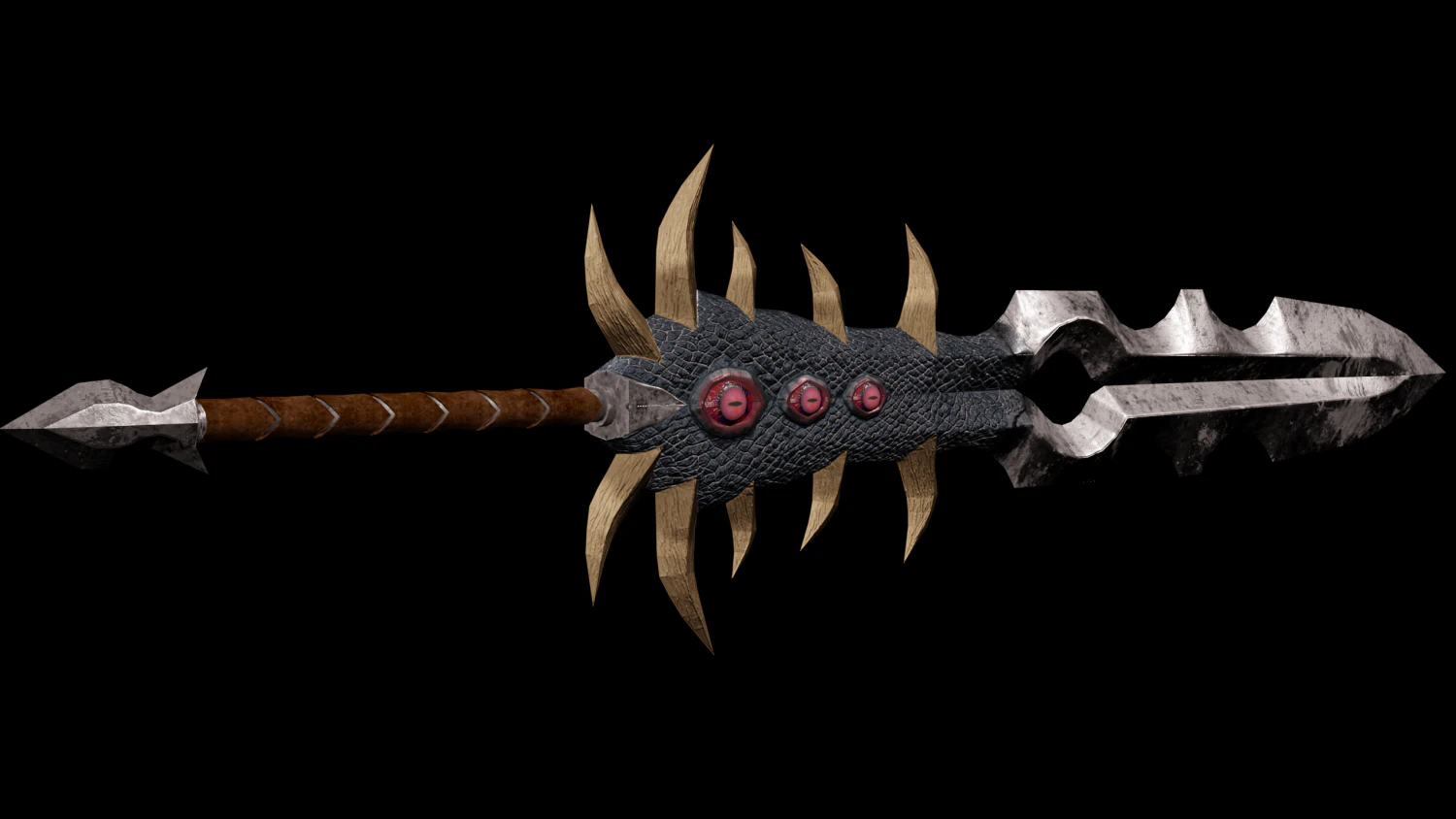 Fantasy sword PBR Low-poly 3D Model .c4d .max .obj .3ds .fbx .stl .blend 