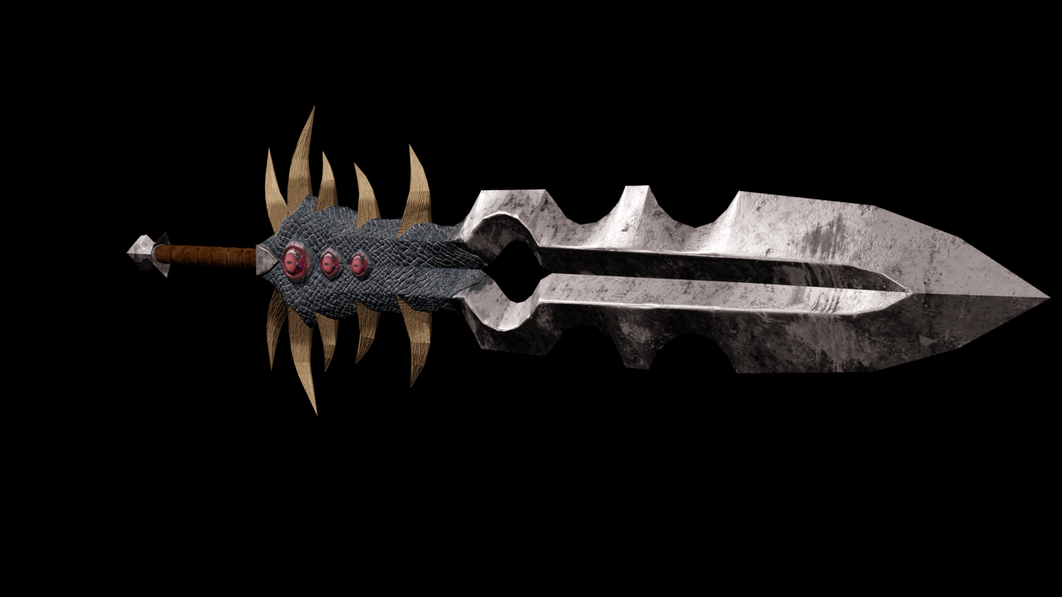 Dark sword PBR Low-poly 3D Model in Heavy Weapon 3DExport