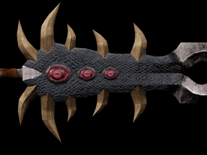 Fantasy sword PBR Low-poly 3D मॉडल