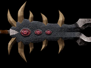 Fantasy sword PBR Low-poly 3D Model