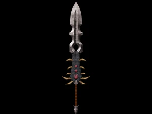 Fantasy sword PBR Low-poly 3D Model