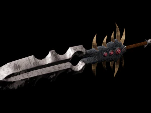 Fantasy sword PBR Low-poly 3D Model
