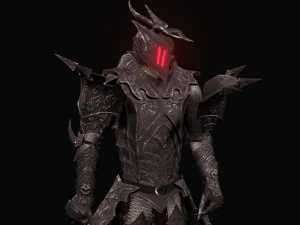 Cavaleiro PBR baixo poli Modelo 3D