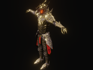 Knight PBR Low-poly 3D Model