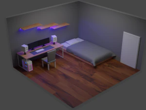 아이소메트릭 룸 3D 모델