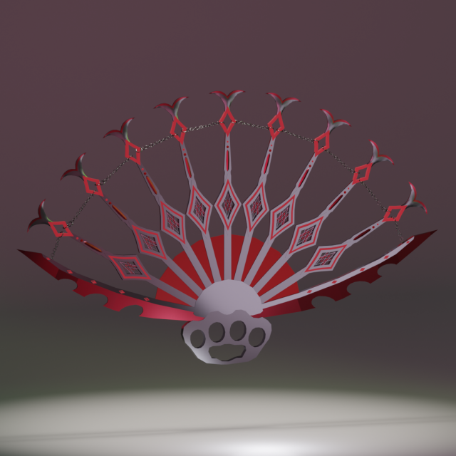 Assassin fan 3D Model .c4d .max .obj .3ds .fbx .stl .blend 