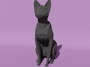Low-poly cat 3D Model