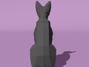 Low-poly cat 3D 모델