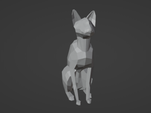 Low-poly cat 3D 모델